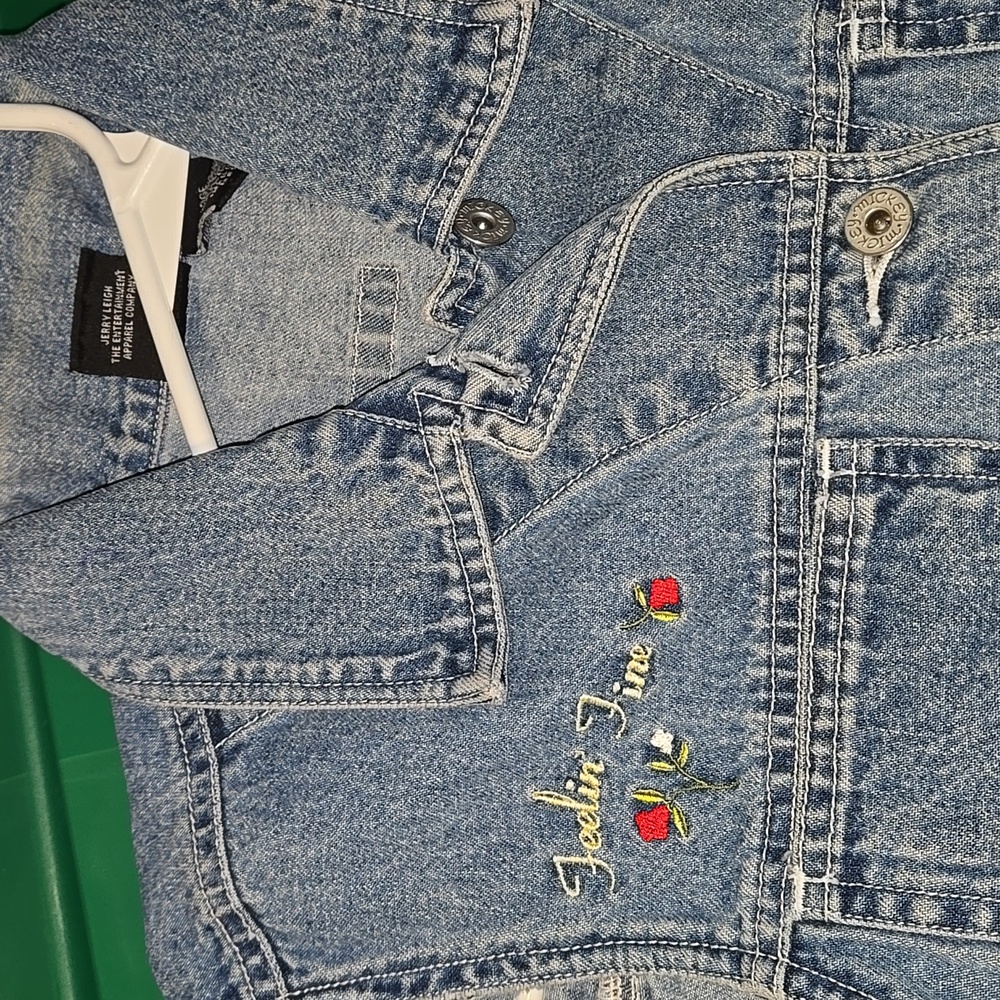 Vintage Mickey Unlimited Feelin Fine Denim Vest Embroidered Large - Picture 15 of 16